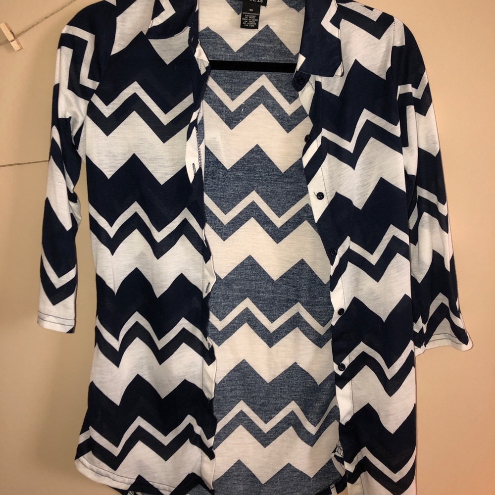 Chevron button up shirt